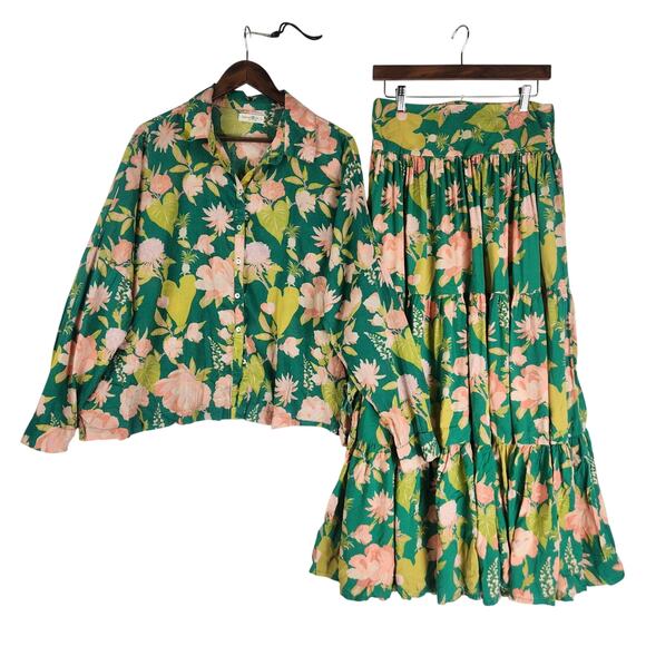Natural Life Dresses & Skirts - Natural Life Women’s Floral Skirt/Top Set SZ LG Breathable Lightweight EUC